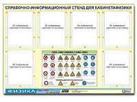Стенд информационный "Правила техники безопасности в кабинете физики" (80х110, 6 карманов) - fgospostavki.ru - Новочеркасск