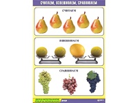 Таблица демонстрационная "Считаем, взвешиваем, сравниваем" (винил 70x100) - fgospostavki.ru - Новочеркасск