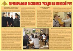Плакат "Первоначальная постановка граждан на воинский учет" - fgospostavki.ru - Новочеркасск