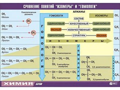 Таблица демонстрационная "Сравнение понятий изомер и гомолог" (винил 100x140) - fgospostavki.ru - Новочеркасск