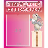 Стенд "Список на шкафчики" - fgospostavki.ru - Новочеркасск