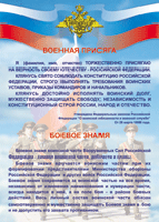 Таблица "Военная присяга. Боевое знамя" (100х140 сантиметров, винил) - fgospostavki.ru - Новочеркасск