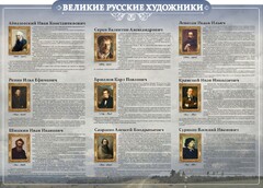 Стенд "Великие русские художники" - fgospostavki.ru - Новочеркасск