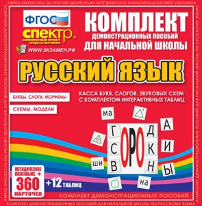 Динамические раздаточные пособия. Русский язык (комплект демонстрационных материалов). Касса букв, слогов, звуковых схем с набором интерактивных таблиц. - fgospostavki.ru - Новочеркасск