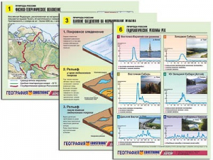 Комплект таблиц по географии "Природа России" раздаточные (цветные, ламинированные, А4, 10 штук) - fgospostavki.ru - Новочеркасск