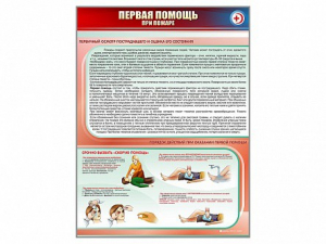 Стенд "Первая помощь при пожаре" - fgospostavki.ru - Новочеркасск