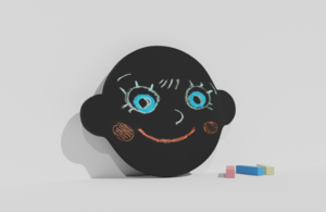 Фигурная грифельная меловая доска на тему эмоций - fgospostavki.ru - Новочеркасск