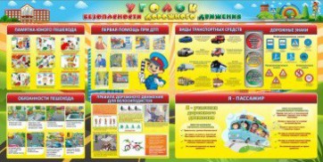 Стенд "Уголок безопасности дорожного движения" Вариант 5 - fgospostavki.ru - Новочеркасск