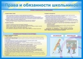 Стенд "Права и обязанности школьников" - fgospostavki.ru - Новочеркасск