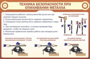 Стенд "Техника безопасности при опиливании металла" - fgospostavki.ru - Новочеркасск