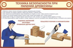 Стенд "Техника безопасности при пилении древесины" - fgospostavki.ru - Новочеркасск