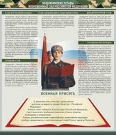 Стенд "Уставы. Закон военной службы. Военная присяга" - fgospostavki.ru - Новочеркасск